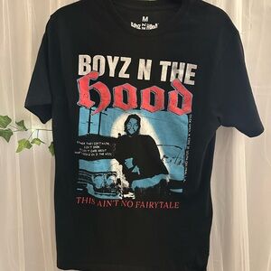 Columbia Black Graphic Tee with Red and Blue Print